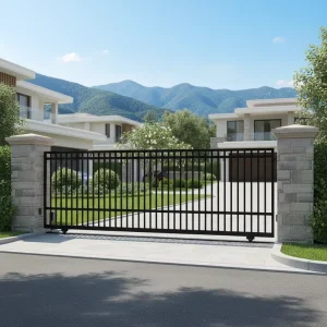 Automatic Motorized Modern Sliding Driveway Gate for Villa and Estate Security
