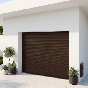 Automatic Outdoor Aluminum Slat Rolling Garage Door with PU Foam Insulation, Anti-Theft and Silent Operation