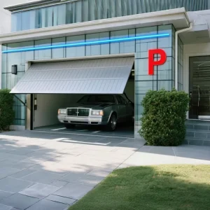 Automatic Remote-Controlled Retractable Tilt-Up Garage Door for Residential and Commercial Entrances