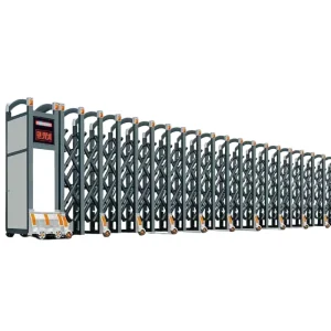 Automatic Retractable Aluminum Accordion Driveway Gate for Schools and Factories