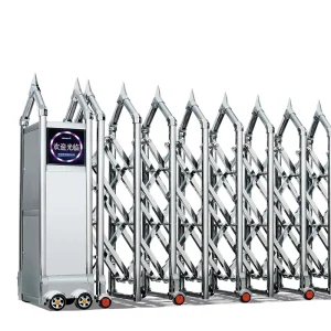 Automatic Retractable Fence Gate for Hotels Electric Mechanical Sliding Swing-Open Style Aluminum Alloy