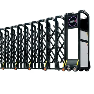 Automatic Retractable Telescopic Aluminum Alloy Anti-Theft Security Gate for Home, School, Factory Direct Supply