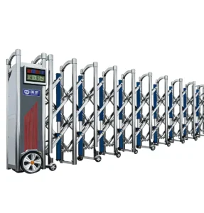 Automatic Retractable Trackless Sliding Fence Gate with Stainless Steel Motor Opener for Outdoor Security