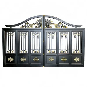 Automatic Rustproof Aluminum Swing Courtyard Main Entrance Gate for Villa