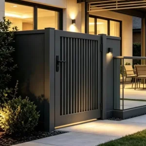 Automatic Sliding Aluminum Garden Gate with Motor for Villa Courtyard Entrance