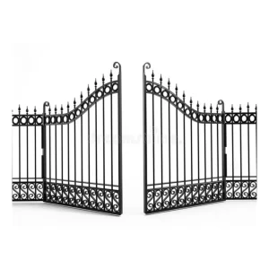 Automatic Sliding Outdoor Gate for Courtyard Main Gate Designs Villa Fancy Gate Aluminum Waterproof Steel