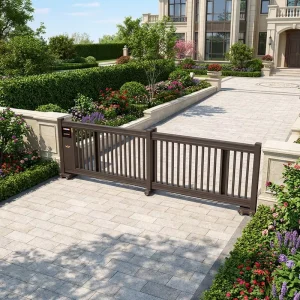 Automatic Sliding School Aluminum Gate 5m Retractable Electric Fence Outdoor