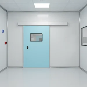 Automatic Sliding Stainless Steel Airtight Cleanroom Door for Medical Pharmaceutical Workshop