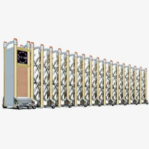 Automatic Sliding Telescopic Retractable Gate, Stainless Steel, for Industrial, Gym, Park, Office and School Use