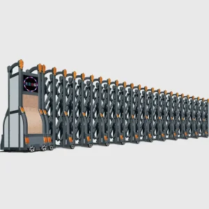 Automatic Sliding Telescopic Security Door with Aluminum Alloy Retractable Gate for Office Apartment and Park