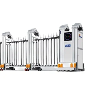 Automatic Sliding Trackless Retractable Gate Stainless Steel Waterproof 1.6 m Height for Outdoor School Use