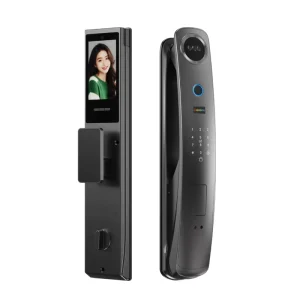 Automatic Smart Door Lock with Fingerprint, Facial and Palm Vein Recognition, Peephole, IP Cloud
