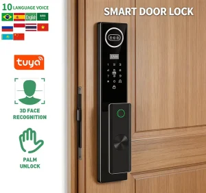 Automatic Smart Door Lock with WiFi Camera, 3D Face Recognition, Biometric Fingerprint, and Cloud Function