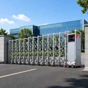 Automatic Stainless Steel Collapsible Sliding Gate with Trackless Driveway Door