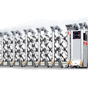 Automatic Stainless Steel Electric Retractable Folding Fence Gate for Hotel Entry