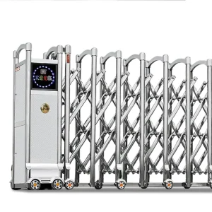 Automatic Stainless Steel Retractable Accordion Driveway Gate for Mall