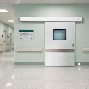 Automatic Steel Hermetic Sliding Doors with Nylon for Hospital Operating Room Medical Airtight Entrance System with Motion Sensor Control