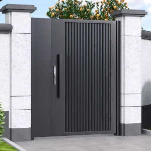 Automatic Swing Aluminum Alloy Villa Courtyard Gate for Outdoor Garden