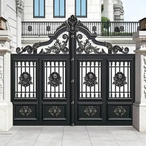 Automatic Swing Aluminum Courtyard Gate with European Design