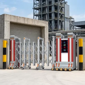 Automatic Telescopic Retractable Aluminum Alloy Anti-Theft Security Gate for Home, School, Factory