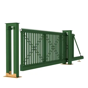 Automatic Trackless Cantilever Suspended Aluminum Alloy Translational Security Gate for Villa, Courtyard, Garden, Driveway
