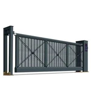 Automatic Trackless Cantilever Suspended Aluminum Alloy Translational Sliding Security Gate for Villa, Courtyard, Garden