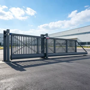 Automatic Trackless Suspended Cantilever Sliding Gate with Remote Control for Industrial and Commercial Perimeter Security
