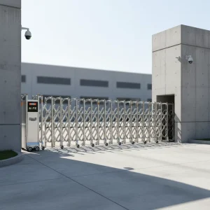 Automatic Villa Warehouse Outdoor Stainless Steel Security Retractable Gate Electric Trackless Driveway Folding Sliding Gate