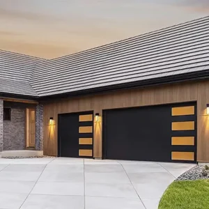 Automatic Waterproof Polymer Steel Garage Door, Customizable Size for Outdoor Garage and Warehouse Use