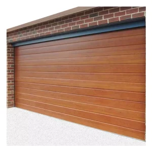 Automatic Wooden Insulated Aluminum Roller Shutter Warehouse Door 16×8 Double Garage Door