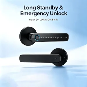 BLE Fingerprint Electronic Keyless Smart Door Handle Lock for Indoor Room
