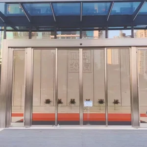 Balanced Glass Swing Door with Windproof Feature and Finished Surface
