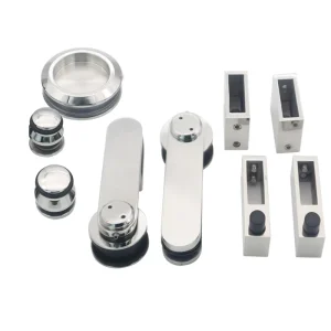 Barn Door Hardware Folding Glass Sliding Door Fitting for Shower Room and Commercial Use