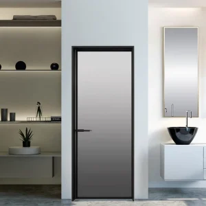 Bathroom Doors Design Tempered Glass Shower Door for Bathroom Durable Aluminum Double Glazed Swing