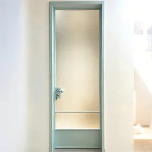 Bathroom French Vintage Frosted Glass Aluminum Honeycomb Door