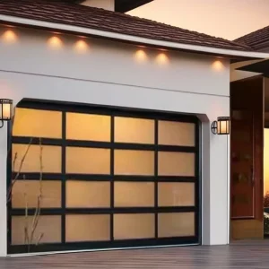 Bi-Folding Aluminum Glass Garage Door Electric Vertical Folding Door