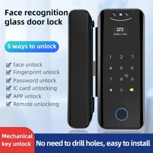 Biometric Fingerprint Smart Door Lock WiFi Keyless Entry for Glass Sliding Doors