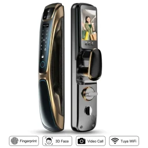 Biometric Smart Door Lock with Fingerprint and Face Recognition, Video Intercom, Keyless Entry, App Control for Front Door