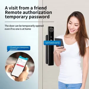 Biometric Smart Lock with Face Palm Vein Fingerprint Password Card Digital Keyless Access for Wood Door Aluminum Hotel Room