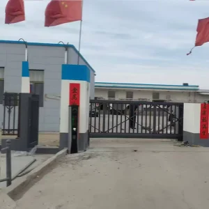 Black Aluminum Alloy Trackless Sectional Folding Sliding Gate, Automatic, for Community Buildings