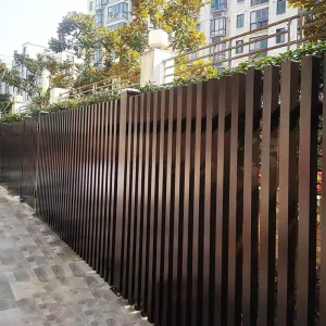 Black Aluminum Fence Panels Outdoor Privacy Security Fencing Aluminum Fence With Gate for House Garden Patio Yard Decoration