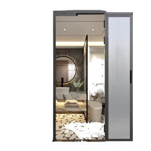 Black Frame Aluminum Alloy NFRC Double Glazed Soundproof Sliding Door for Villa