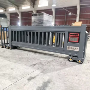 Black Trackless Aluminum Alloy Industrial Sectional Folding Sliding Gate