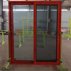 Black and Grey Aluminium Glass Sliding Room and Bedroom Door for House and Villa