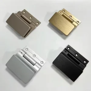 Brass and Steel 180-Degree Glass Clamp Door Hinge for Bathroom Shower Doors