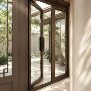 Broken Bridge Aluminum Alloy Swing Glass Door With 6063 T5 Profile 1.8 2.2mm Thickness and Thermal Insulation