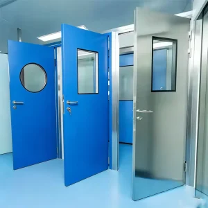 CE Approved Hermetic Stainless Steel Swing Door for Surgical Rooms and Medical Clean Rooms
