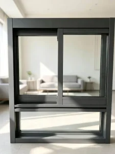 CE Certified Modern Aluminum Sliding Window with Horizontal Opening and Stainless Steel Screen Netting, Windproof, for Kitchen or School