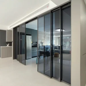 CE-Certified Tempered Glass Aluminum French Doors with Optional Thickness