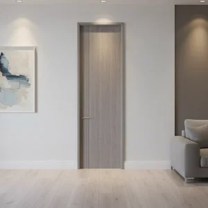 CPL PET CPL Carbon Crystal Board Solid Wood Composite Interior Door Soundproof Side Opening for Apartment Hotel School Hospital